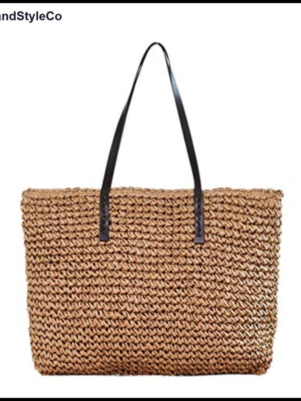 Handwoven Straw Woven Tote Large Beach Shoulder Bag Purse